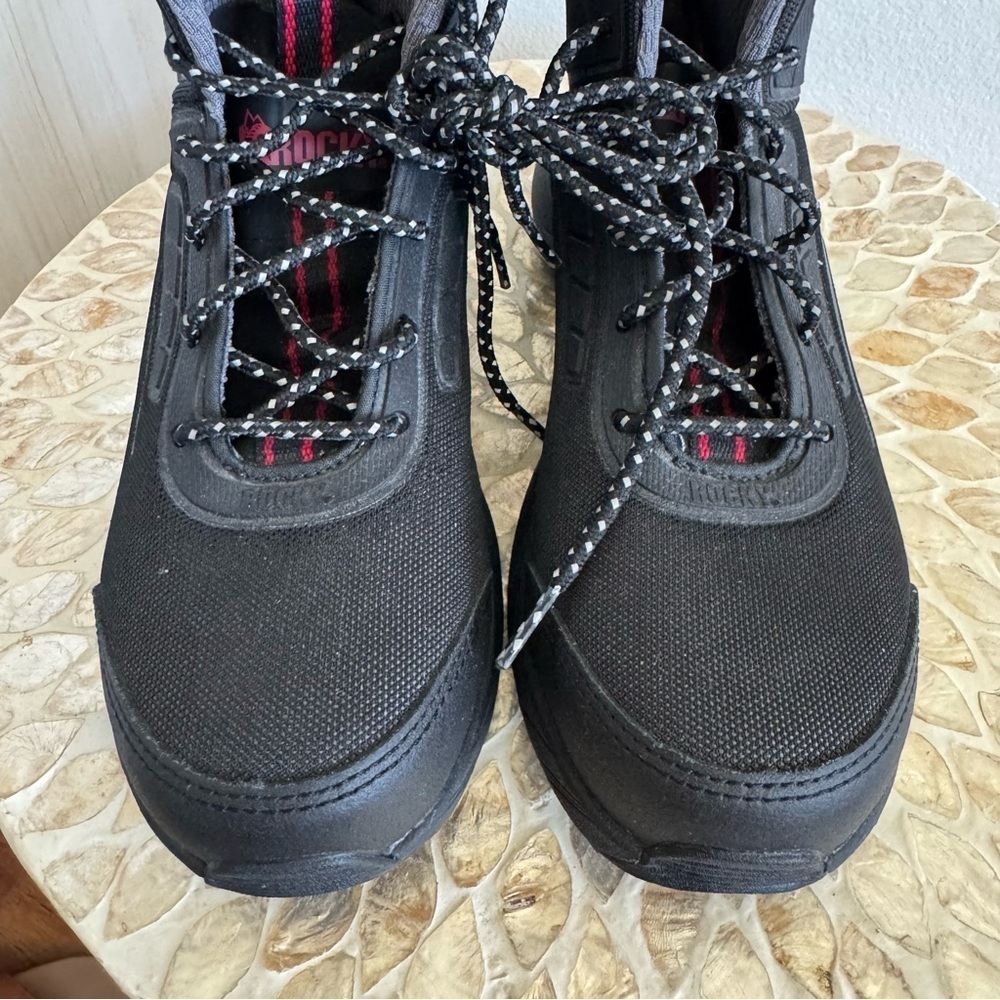 New Rocky Industrial Athletix Black High-Top Work Boots Shoes size 7.5 - Picture 8 of 11